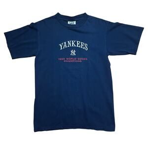 Vintage 90s New York Yankees 1996 World Series Champs Embroidered T-Shirt